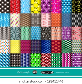 forty classic pattern. vector / illustration