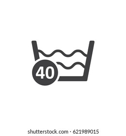 forty degree water vector icon on the white background