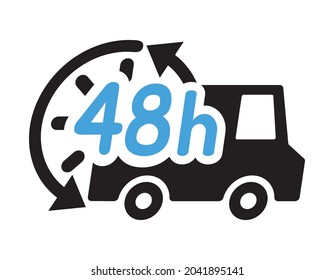 forty eight hours delivery, vector illustration