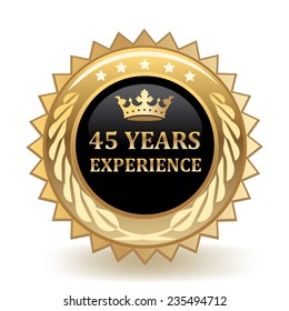 Forty Five Years Experience Badge