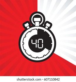 forty minute stop watch countdown