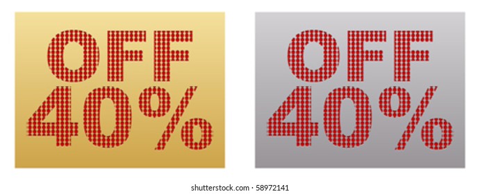 forty percent discount banner