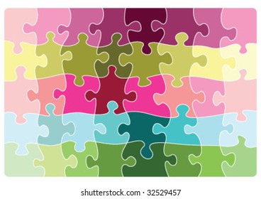 Forty piece of puzzle shape