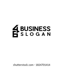 Forty Six Number Branding Modern Simplicity Business Logo