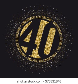 Logotipo de celebración de 40 años. Logo del 40 aniversario.