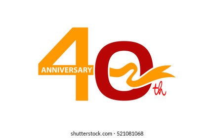 Forty Years Gift Box Ribbon Anniversary 