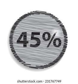 Forty-five percent, isolated 45%