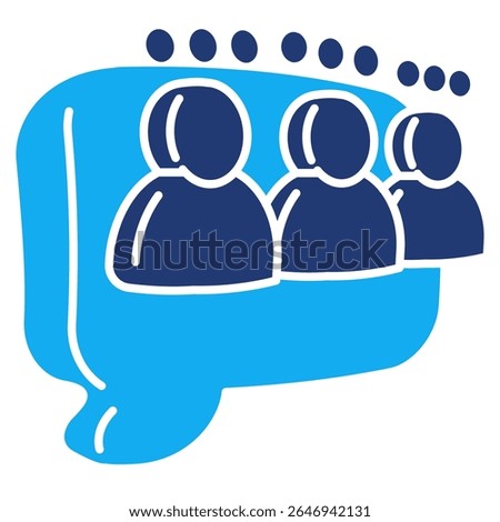Forum 3d icon vector style for communication user interface Dualtone style.