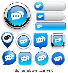 Forum blue design elements for website or app. Vector eps10.