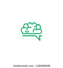 Forum Brain idea logo template 