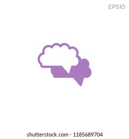 Forum Brain idea logo template 