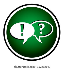 Forum green round icon