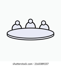 Icono de foro. Comunicación, Símbolo de coordinación - Vector.