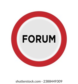 Forum Icon. Communication, Coordination Symbol - Vector.