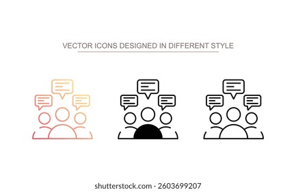 Forum icon design with white background stock illustration