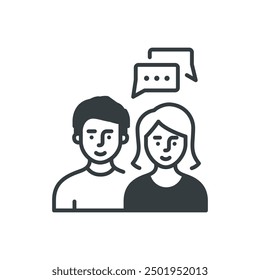 Forum icon, Forum flat vector illustration