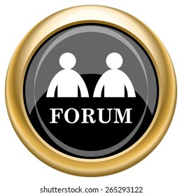 Forum icon. Internet button on white  background. EPS10 Vector. 