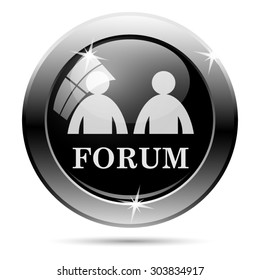 Forum icon. Internet button on white background. EPS10 vector 
