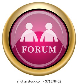 Forum icon. Internet button on white background. EPS10 vector.
