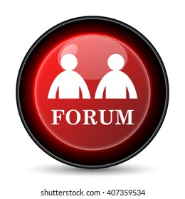 Forum icon. Internet button on white background. EPS10 vector