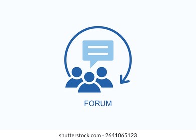 Forum Icon Or Logo Isolated Vector Illustration