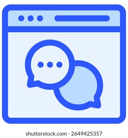 Forum Icon. Online browser forums icon symbol. Vector illustration