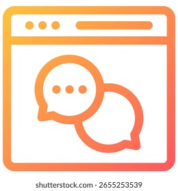 Forum Icon. Online browser forums icon symbol. Vector illustration