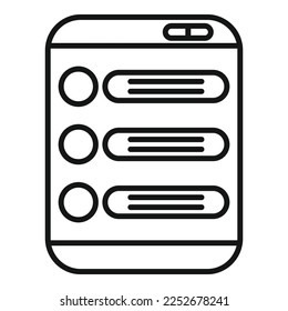 Vector de contorno de icono del foro. Negocios en línea. Personas Web