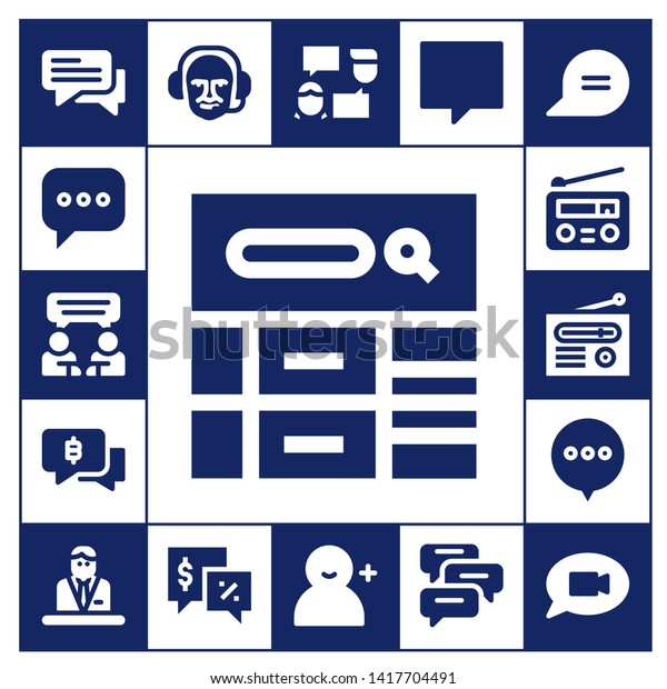 Forum Icon Set 17 Filled Forum Stock Vector Royalty Free 1417704491