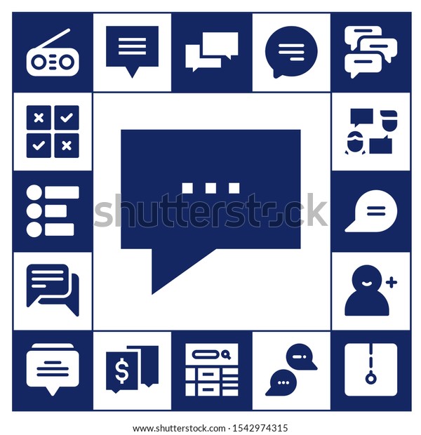 Forum Icon Set 17 Filled Forum Stock Vector Royalty Free 1542974315