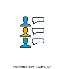 Forum icon set. Four elements in diferent styles from content icons collection. Creative forum icons filled, outline, colored and flat symbols.