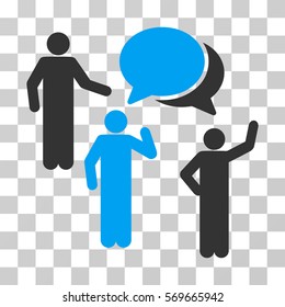 Forum icon. Vector illustration style is flat iconic bicolor symbol, blue and gray colors, transparent background. Designed for web and software interfaces.
