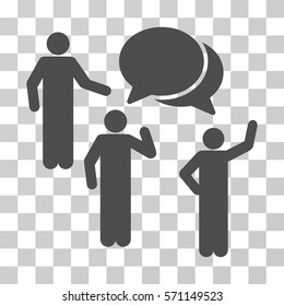 Forum icon. Vector illustration style is flat iconic symbol, gray color, transparent background. Designed for web and software interfaces.