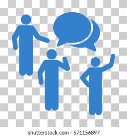 Forum icon. Vector illustration style is flat iconic symbol, cobalt color, transparent background. Designed for web and software interfaces.