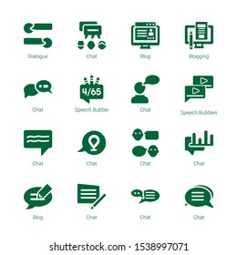forum icons. Editable 16 forum icons. Included icons such as Dialogue, Chat, Blog, Blogging, Speech bubble, Speech bubbles. forum trendy icons for web.