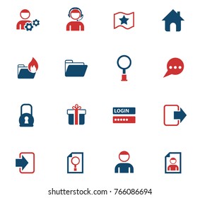 forum interface color vector icons for web and user interface design