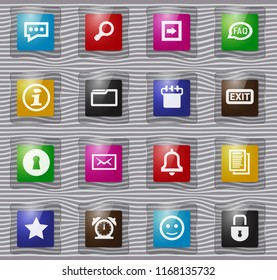 Forum interface glass web icons for user interface design