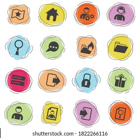 forum interface vector icons for web and user interface design