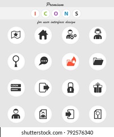 forum interface vector icons for web and user interface design
