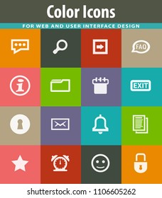 Forum interface web icons for user interface design