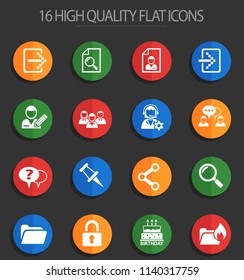 forum interface web icons for user interface design