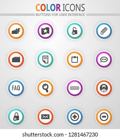 Forum interface web icons for user interface design