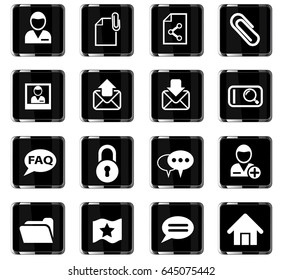 forum interface web icons for user interface design