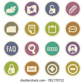 Forum interface web icons for user interface design