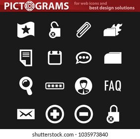 Forum interface web white icons for user interface design