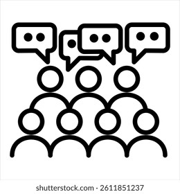 Forum Line Icon Vector Illustration