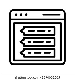 Forum Line Vector Illustration On White Background.