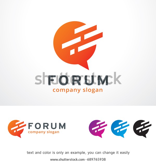 Forum Logo Template Design Vector Emblem Stock Vector Royalty Free 689765938