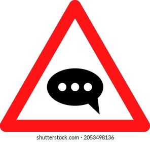 Forum message danger vector illustration. Flat illustration iconic design of forum message danger, isolated on a white background.
