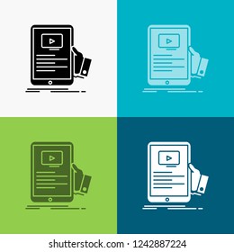 forum, online, webinar, seminar, tutorial Icon Over Various Background. glyph style design, designed for web and app. Eps 10 vector illustration